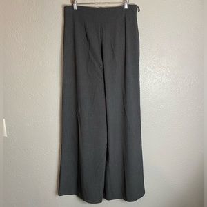 Shape FX Long Wide Leg High Waist Gray Dress Pants